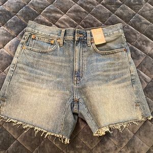 Madewell relaxed mid-length denim shorts NWT